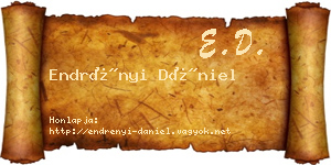 Endrényi Dániel névjegykártya